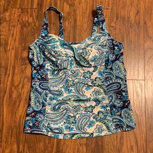 Sweet Escape tankini top w/tummy control, size 16W